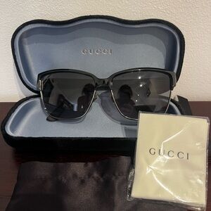 Gucci Black Sunglasses with Branded Pouch and Case